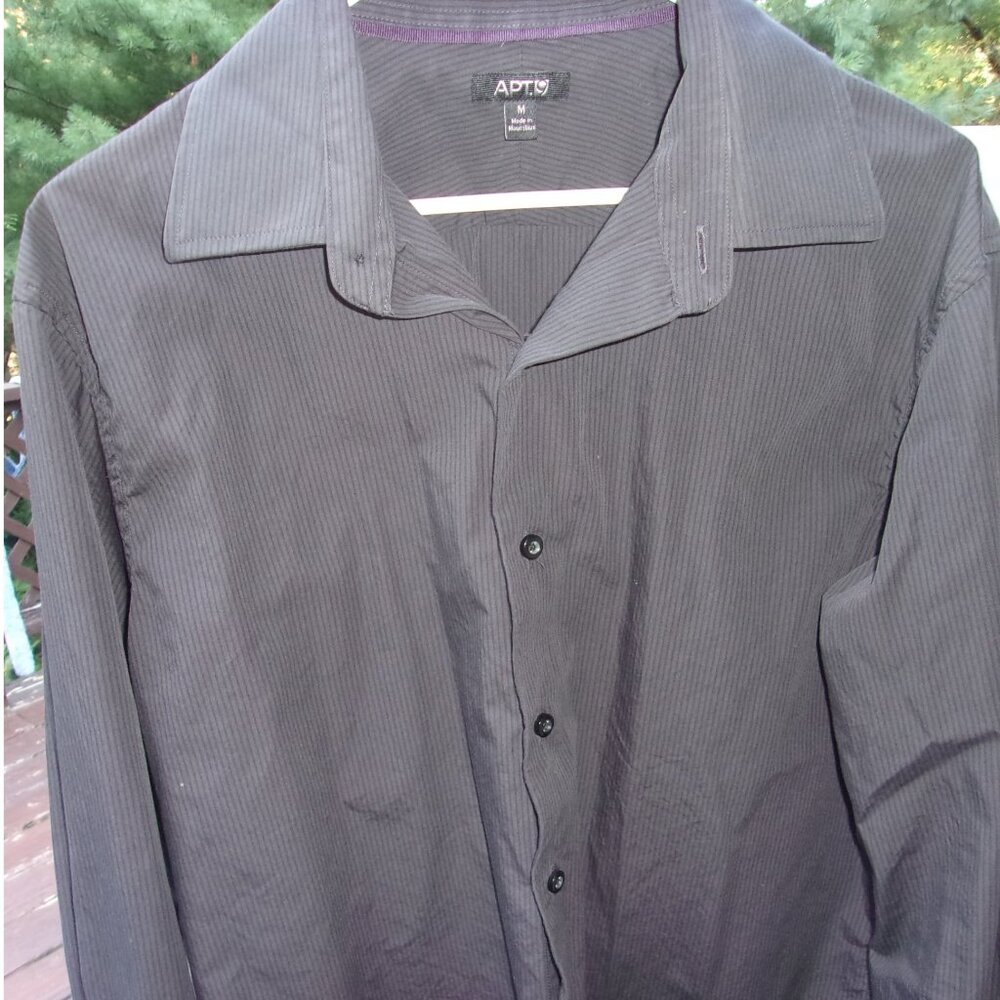 APT 9 BLACK MEDIUM DRESS SHIRT